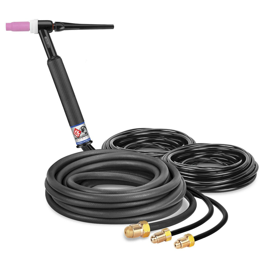 CK18 Water Cooled TIG Torch Kit 400A 25' 3 - Pc xref: WP - 18 - 25 - R CK18 - 25 - R - Atlas Welding Supply