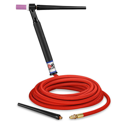 CK9 Air Cooled TIG Torch Kit 125A 25' 1 - Pc Super - Flex CK9 - 25 - RSF RG - Atlas Welding Supply