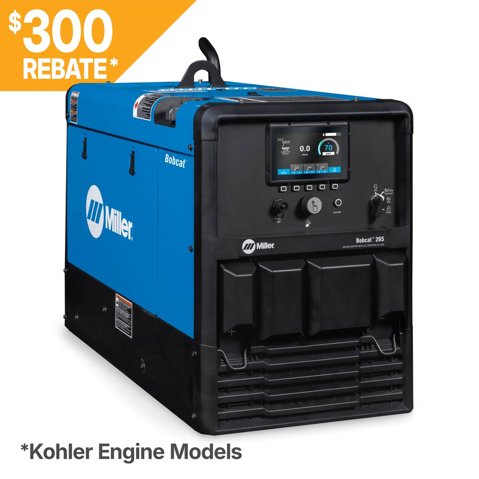 Miller Bobcat 265 Welder Generator (Kohler) With Remote Start/Stop 907826 - Atlas Welding Supply