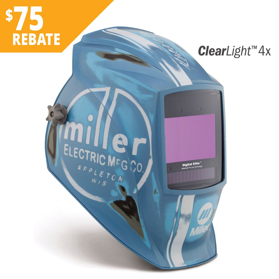 Miller Digital Elite Welding Helmet Vintage Roadster with Clearlight 4.0 296768 - Atlas Welding Supply