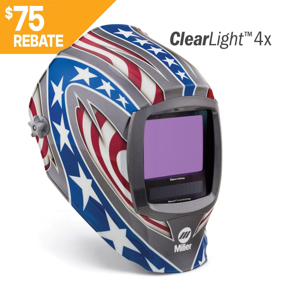 Miller Digital Infinity Welding Helmet Stars & Stripes 296780 - Atlas Welding Supply