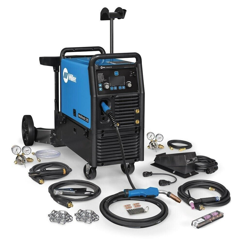 Miller Multimatic 235 Multiprocess Welder With Dual Cyl Cart and TIG Kit 951847 - Atlas Welding Supply