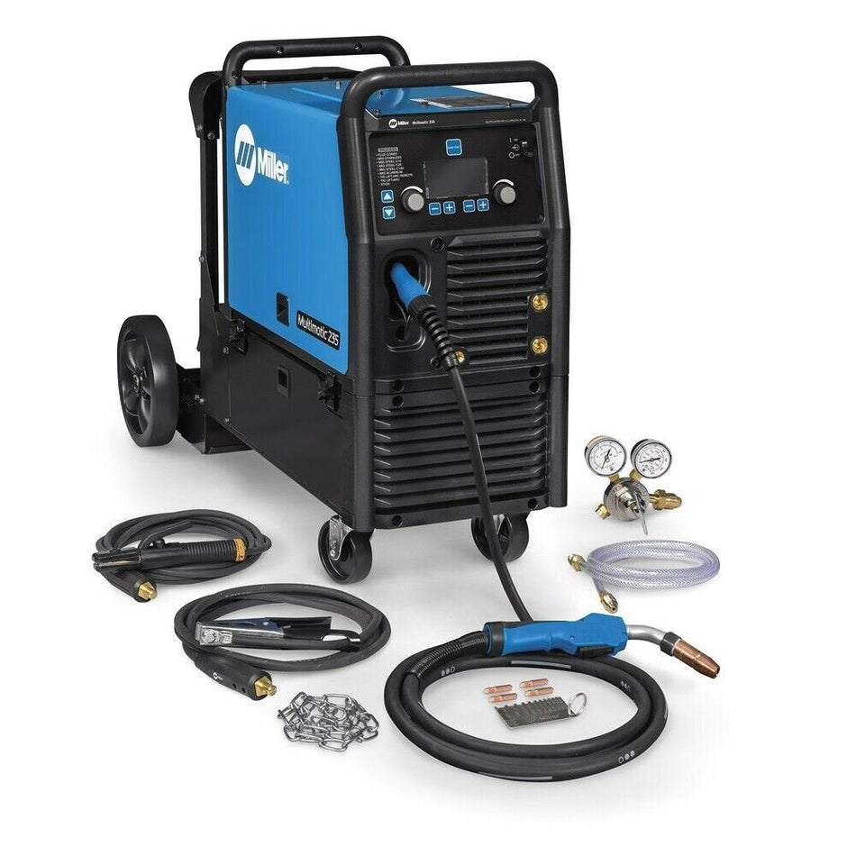 Miller Multimatic 235 Multiprocess Welder With Running Gear Cart 951846 - Atlas Welding Supply