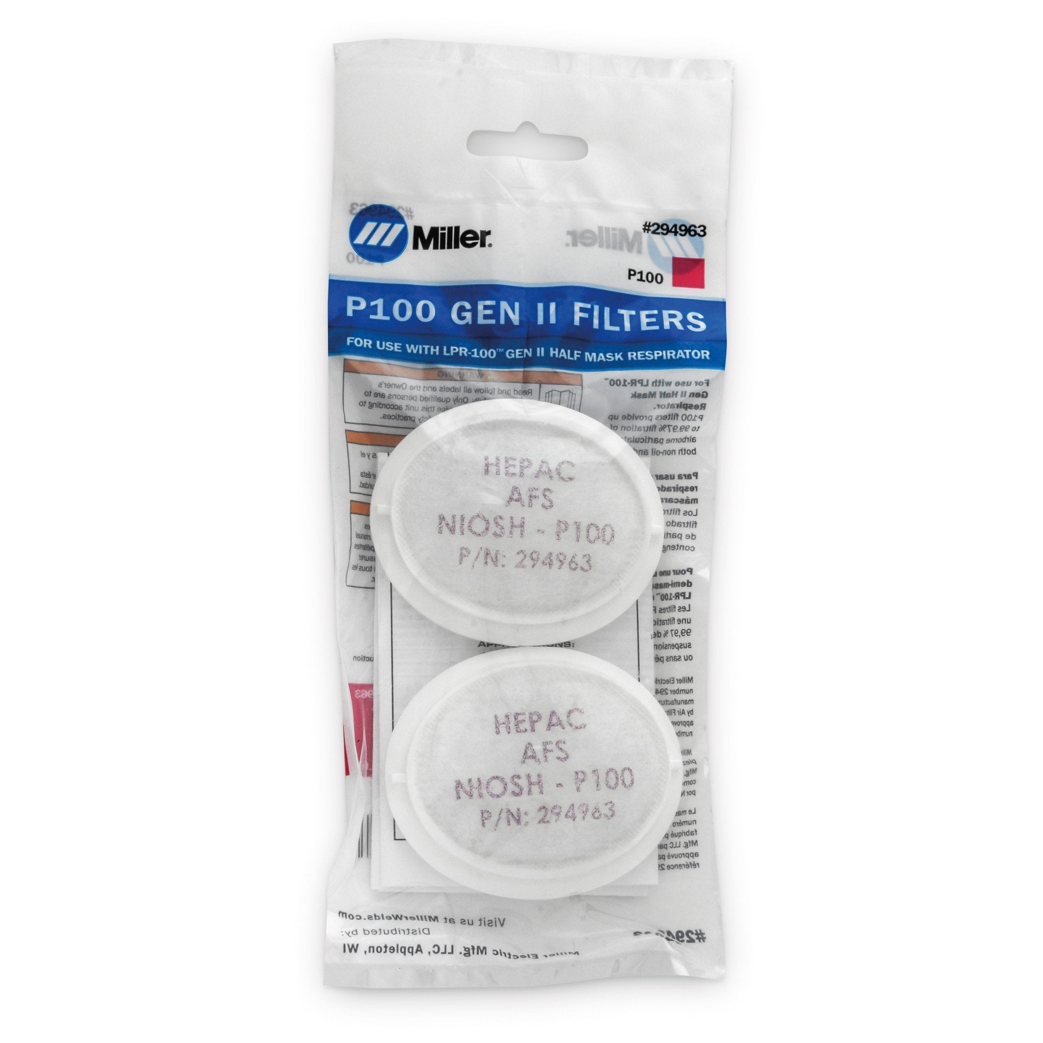 Miller P100 GEN II Replacement Filters (pair) 294963 - Atlas Welding Supply