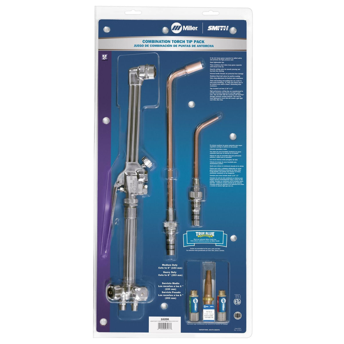 Miller Smith 16206 Heavy Duty 2 Piece Acetylene Combination Torch Kit - Atlas Welding Supply