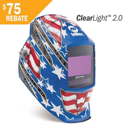 Miller Welding Helmet Digital Elite, Stars & Stripes III 289759 - Miller289759