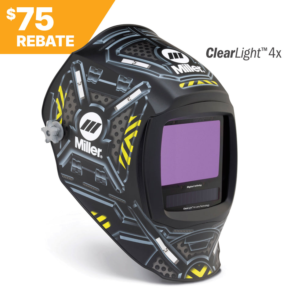 Miller Welding Helmet Digital Infinity Black Ops ClearLight 4X 296779