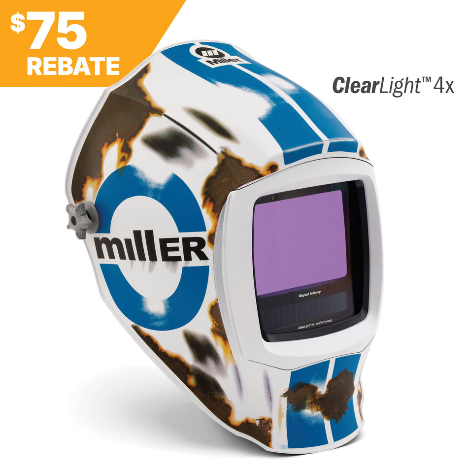 Miller Welding Helmet Digital Infinity Relic Auto Darkening ClearLight 4x 296782