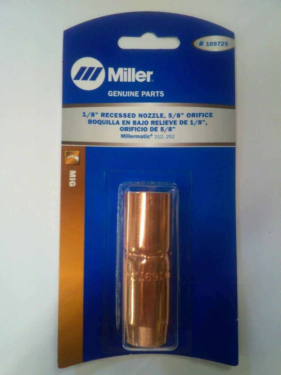 Miller 169725 Nozzle 1/8 Recessed 5/8 Orifice - Miller169725