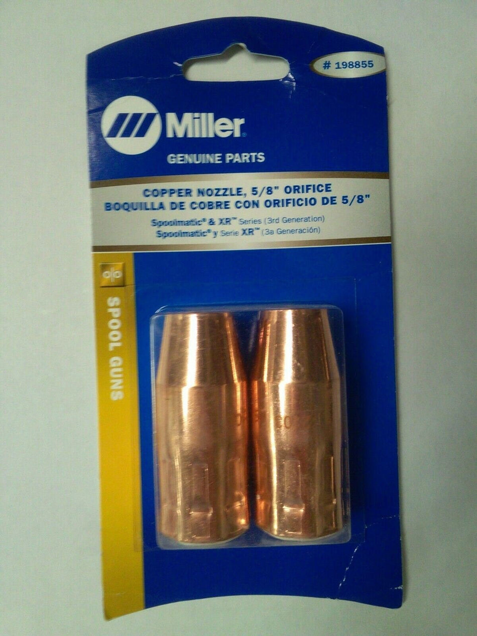 Miller 198855 Copper Nozzle 5/8 In Orifice Tapered Roughneck C - Series2 pack - Miller198855