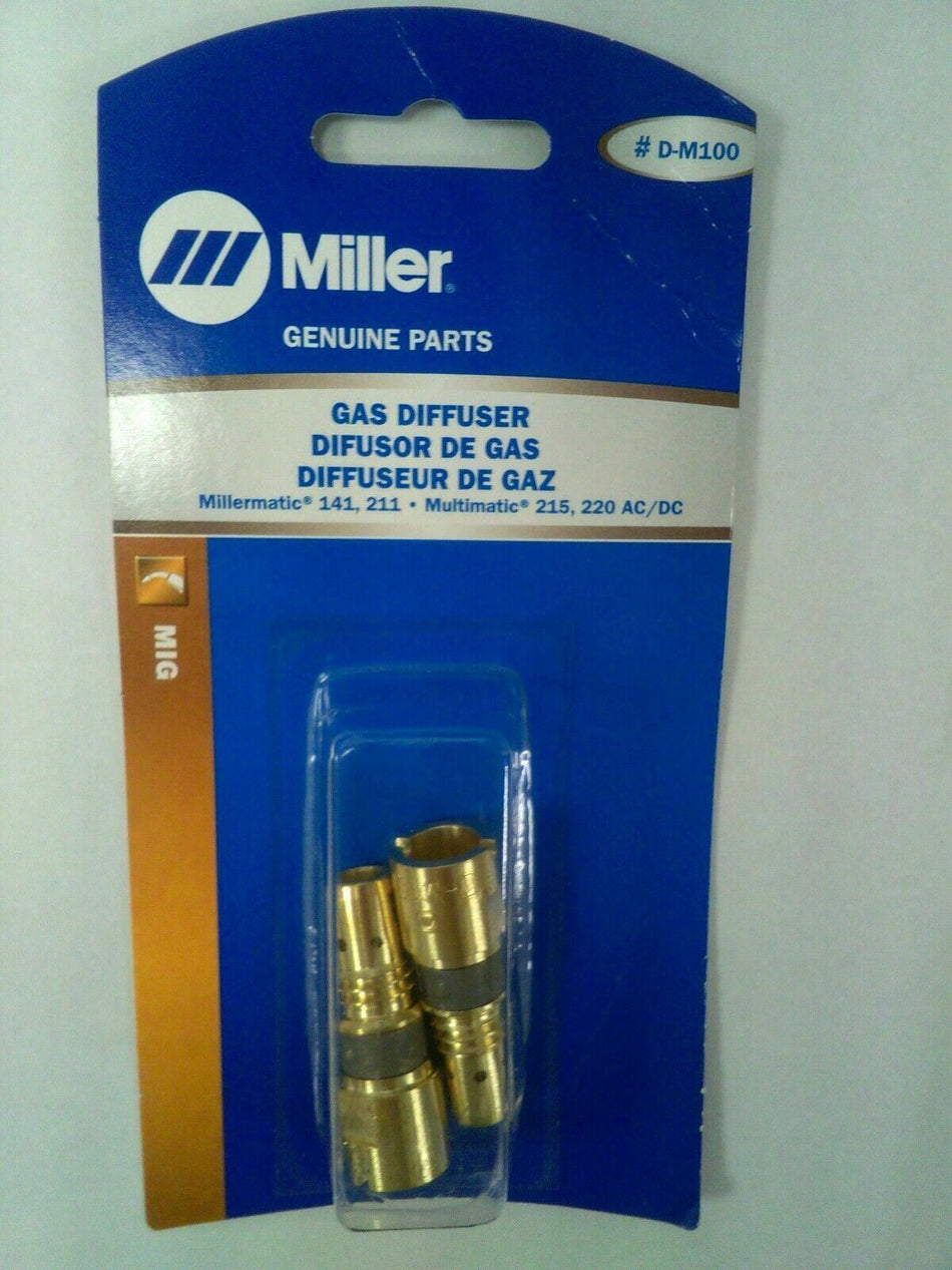 Miller Diffuser D - M100 for AccuLock MDX 100 MIG Gun (Pkg Of 2) - MillerD - M100