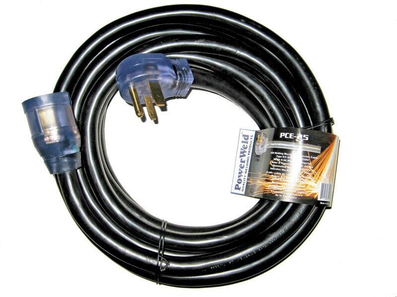 Welding Power 25 FT Extension Cable (50 Amp, 25' Long, 250V) PCE - 25 - Atlas Welding SupplyWelding Power 25 FT Extension Cable (50 Amp, 25' L