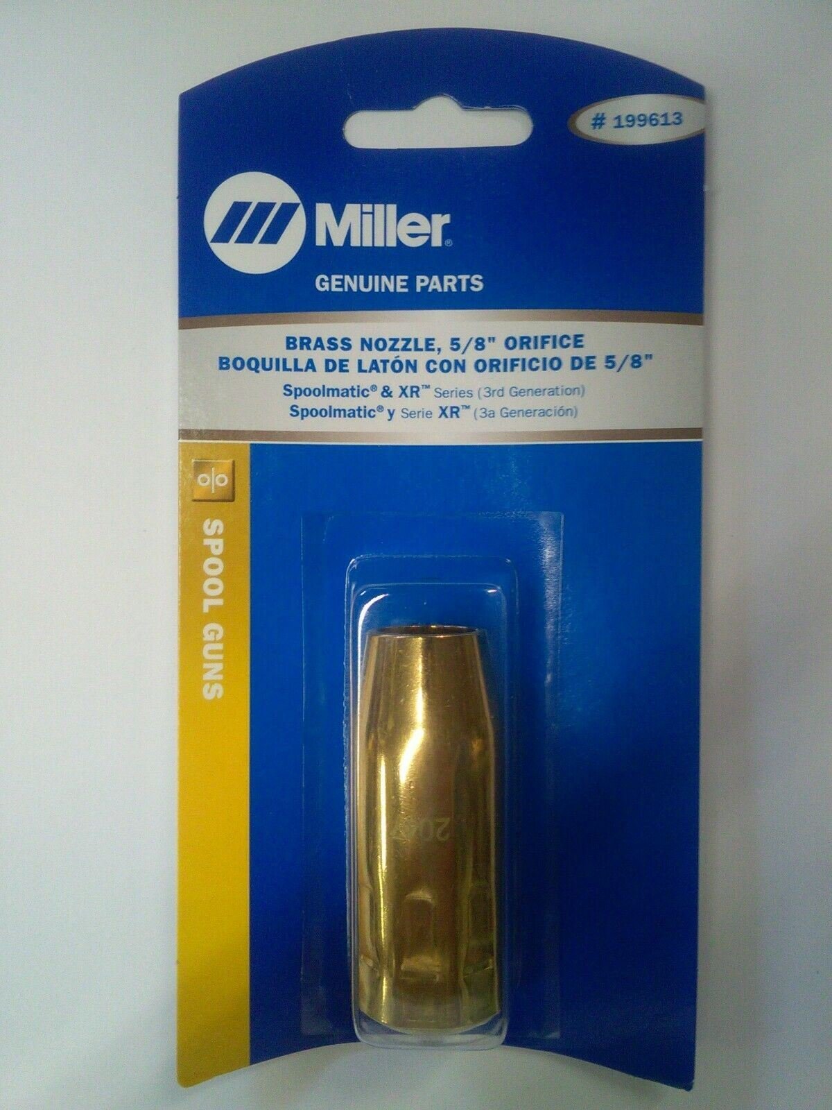 Miller 199613 Brass Nozzle 5/8" orifice For Spoolmatic & XR Series 3d Gen Guns - Miller199613