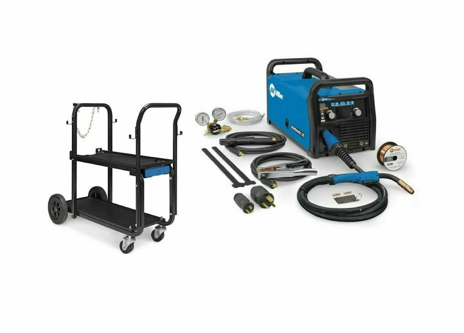 Miller Multimatic 215 Auto - Set Multiprocess Welder 907693 With Cart - Miller907693