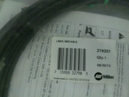 Miller 219201 Liner Replacement mm/Cable - Miller219201