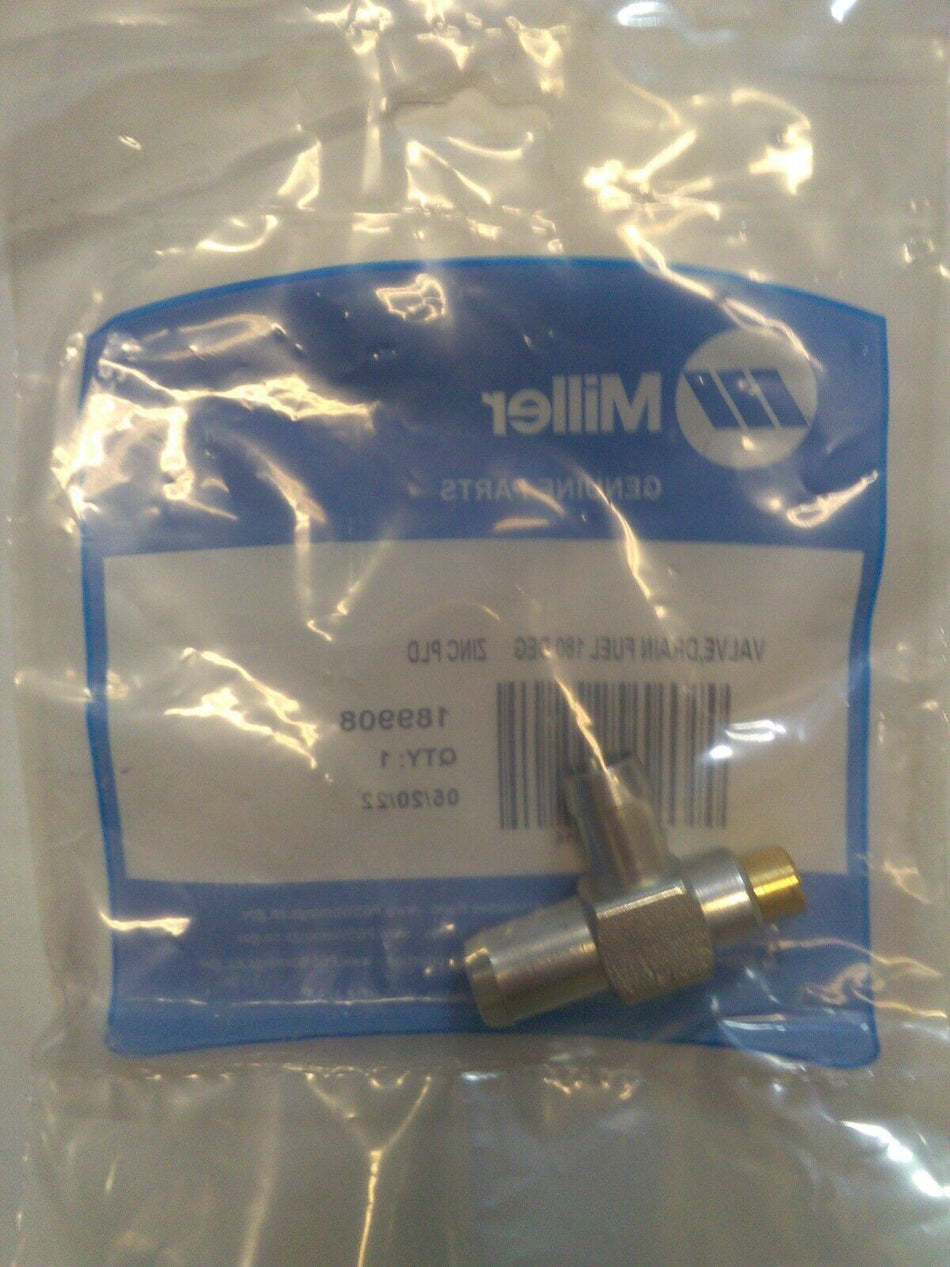 Miller 189908 Valve Drain Fuel 180 Deg Zink PLD - Miller189908