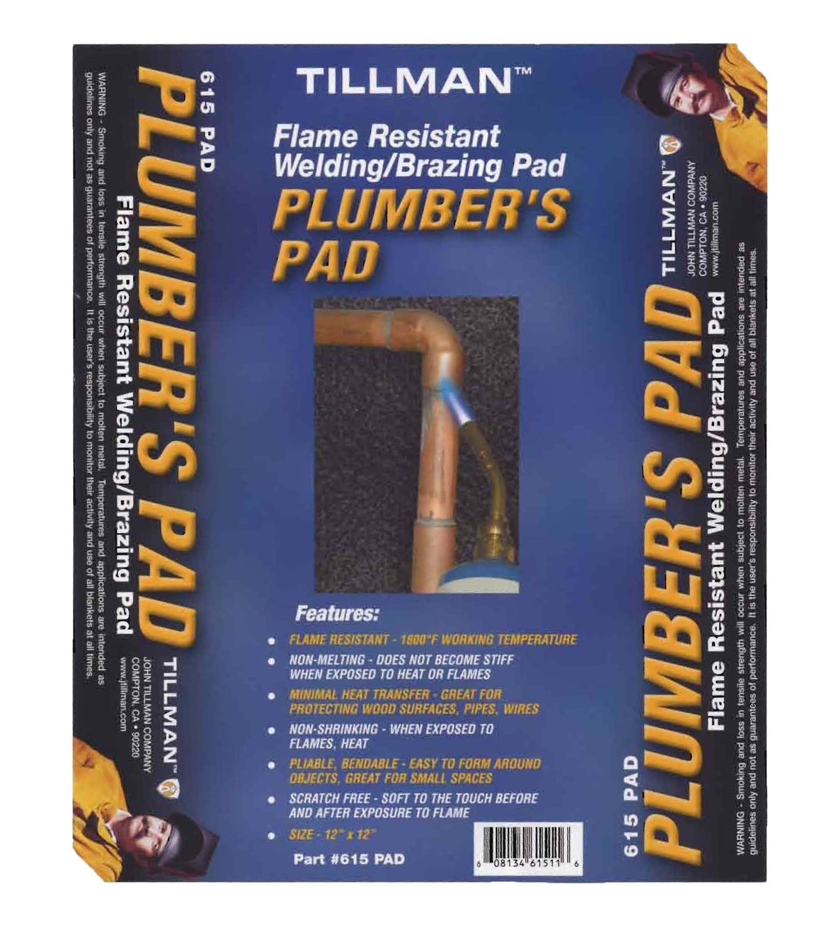 Tillman - 1'X1' PLUMBER'S PAD - 615PAD (615PAD) - Tillman615PAD