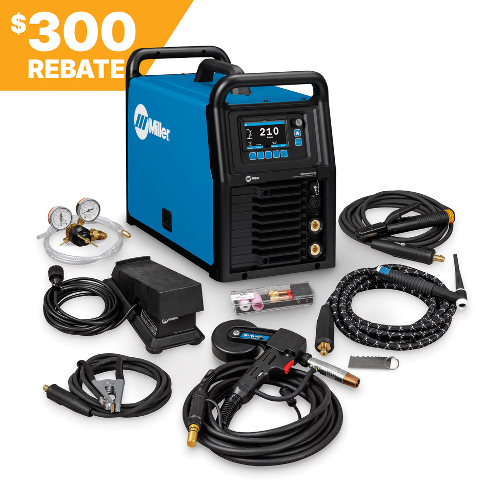 Miller Syncrowave 212 Air Cooled Package with Spool Gun 951000200