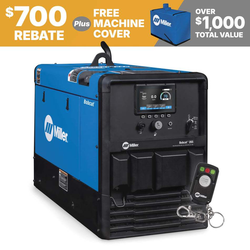 Miller Bobcat 265 Welder Generator (Kohler) ArcReach With Remote 907826001
