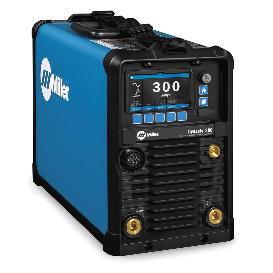Miller Dynasty 300 Tig Welder screen lit