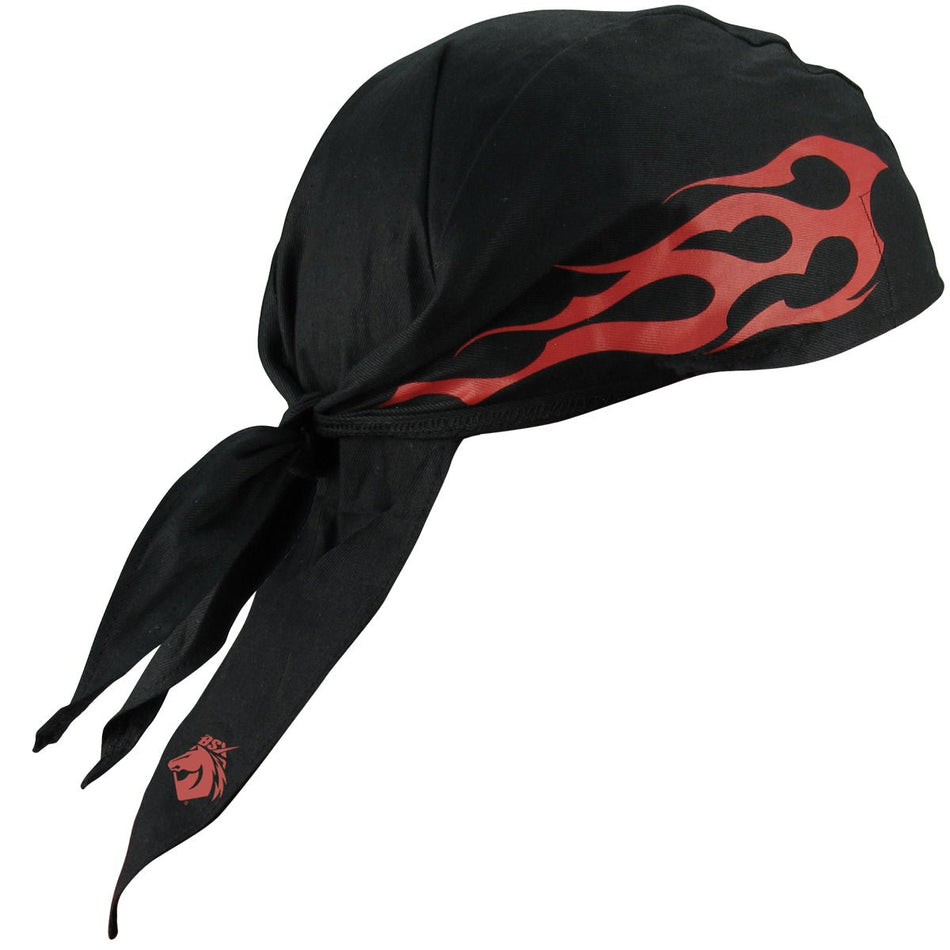 Black Stallion BSX Cotton Doo Rag BC5D - BK - Atlas Welding Supply