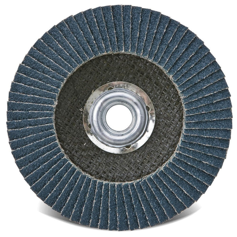 CGW Abrasives 4 - 1/2 Flap Discs X 7/8 Arbor Zirconia 120 T27 42306 - Atlas Welding Supply