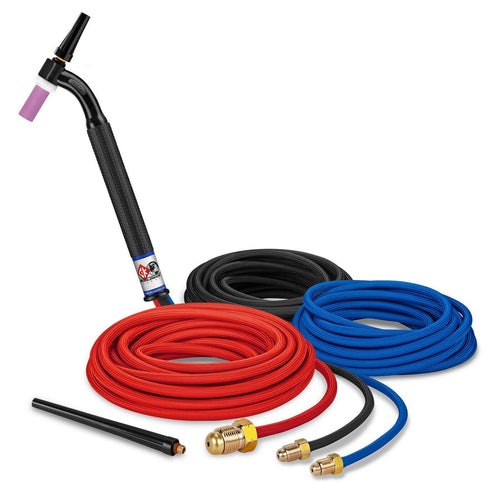 CK20 Water Cooled TIG Torch Kit Flex 250A 25' 3 - Pc Super - Flex CK20 - 25SF FX - Atlas Welding Supply