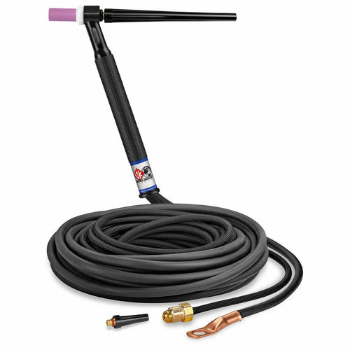 CK9 Air Cooled TIG Torch Pkg 125A 25' 2 - Pc Super - Flex CK9 - 25 - 2SF RG - Atlas Welding Supply