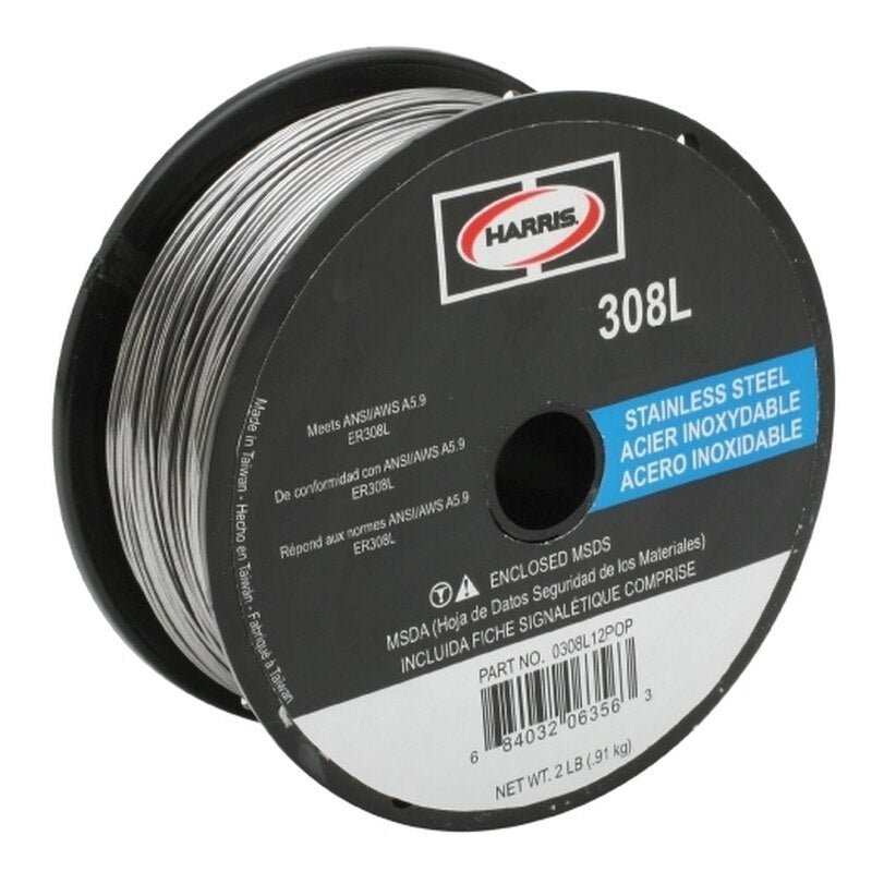 Harris 308L Stainless Steel Solid MIG Welding Wire .030 - 10 lbs. - Atlas Welding Supply