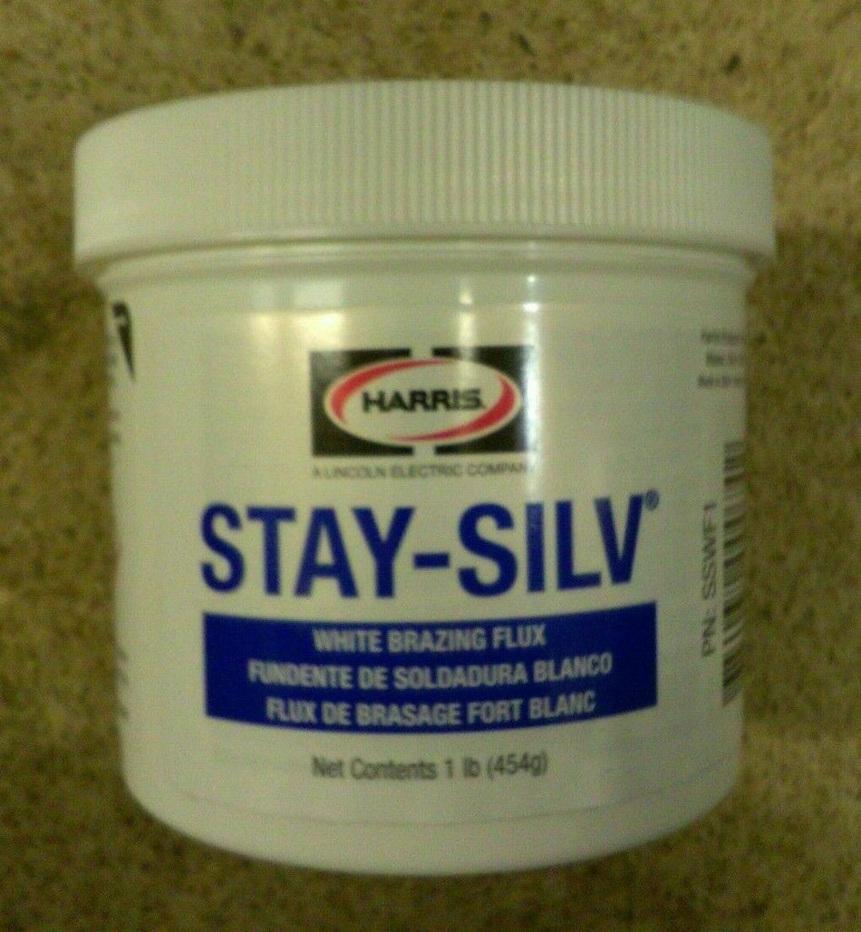 Harris STAY - SILV White Brazing Flux 1LB Jar SSWF1 - Atlas Welding Supply