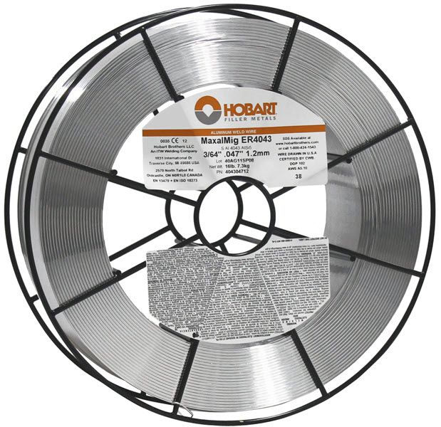 Hobart MAXAL Mig 4043 Aluminum Wire 3/64 16LB Spool 404304712 - Atlas Welding Supply