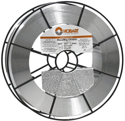 Hobart MAXAL Mig 4043 Aluminum Wire 3/64 16LB Spool 404304712 - Atlas Welding Supply