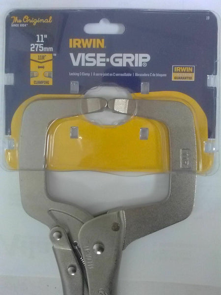 Irwin Tool Vise Grip C Clamp Locking Plier 11R Regular Pad 275mm 11in‏ - Atlas Welding Supply