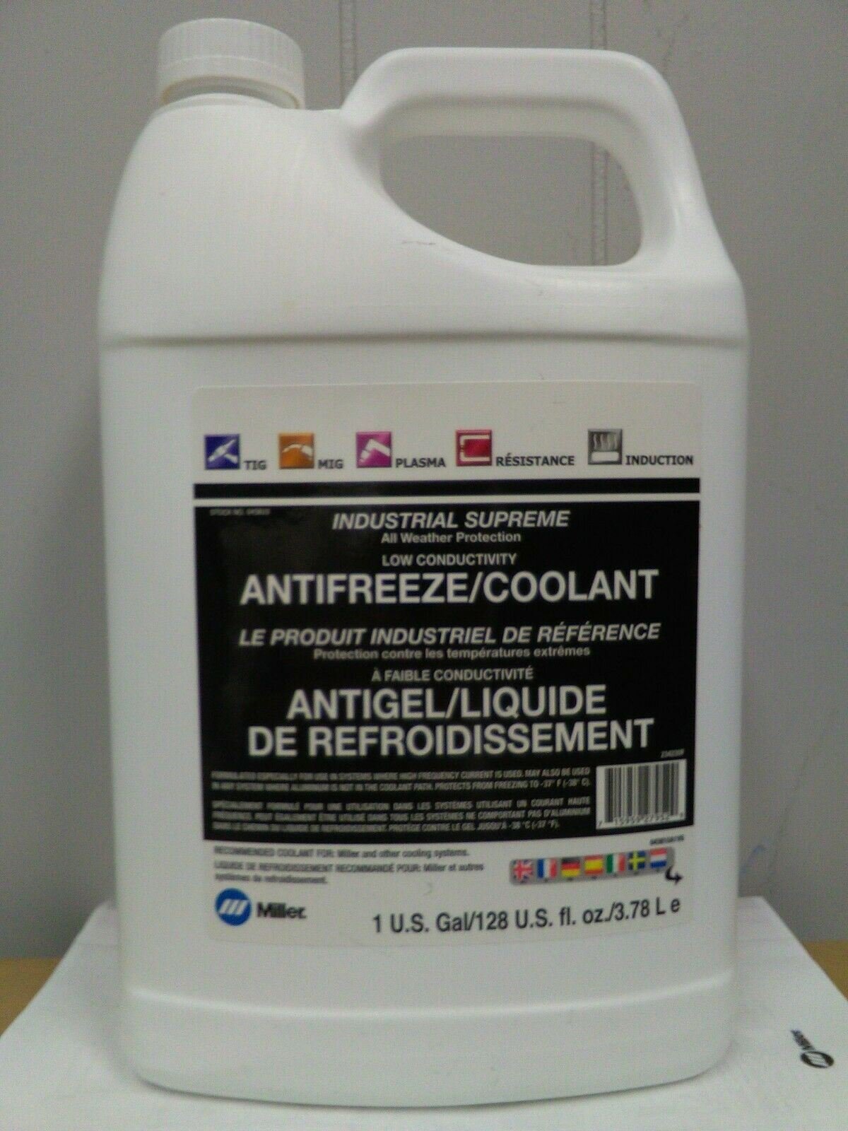 Miller 043810 Coolant Antifreeze Low Conductivity For Tig 1 Gal - Atlas Welding Supply