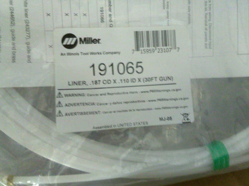 Miller 191065 Liner Replacement 15 ft or 30 ft - Atlas Welding Supply