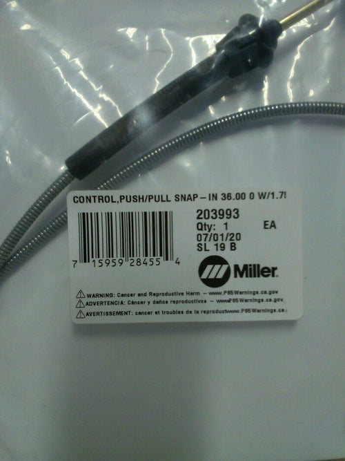 Miller 203993 Control Push Pull Snap - In 36.00 0 W/1.71 - Atlas Welding Supply