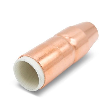 Miller AccuLock MDX Thread on Nozzle 1/2 Orifice 1/8 Tip Recess Copper 10 - pk N - M1218C - 10 - Atlas Welding Supply