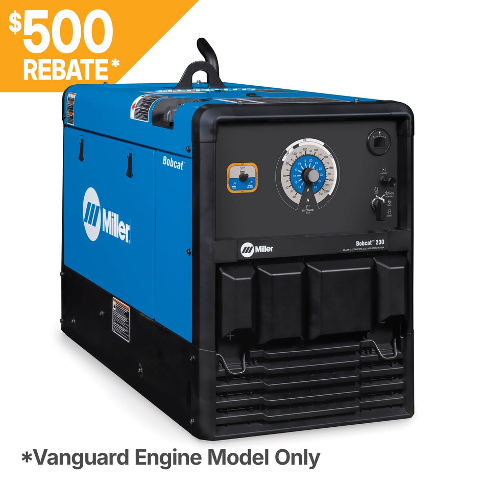 Miller Bobcat 230 (Vanguard) Engine Driven Welder 907847 - Atlas Welding Supply