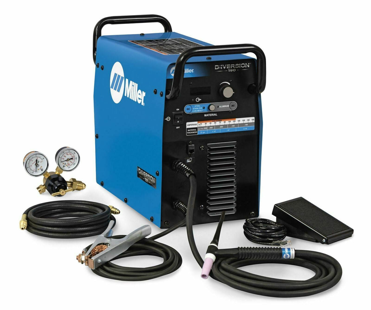 Miller Diversion 180 AC/DC TIG Welder 907627 With Running Gear - Atlas Welding Supply