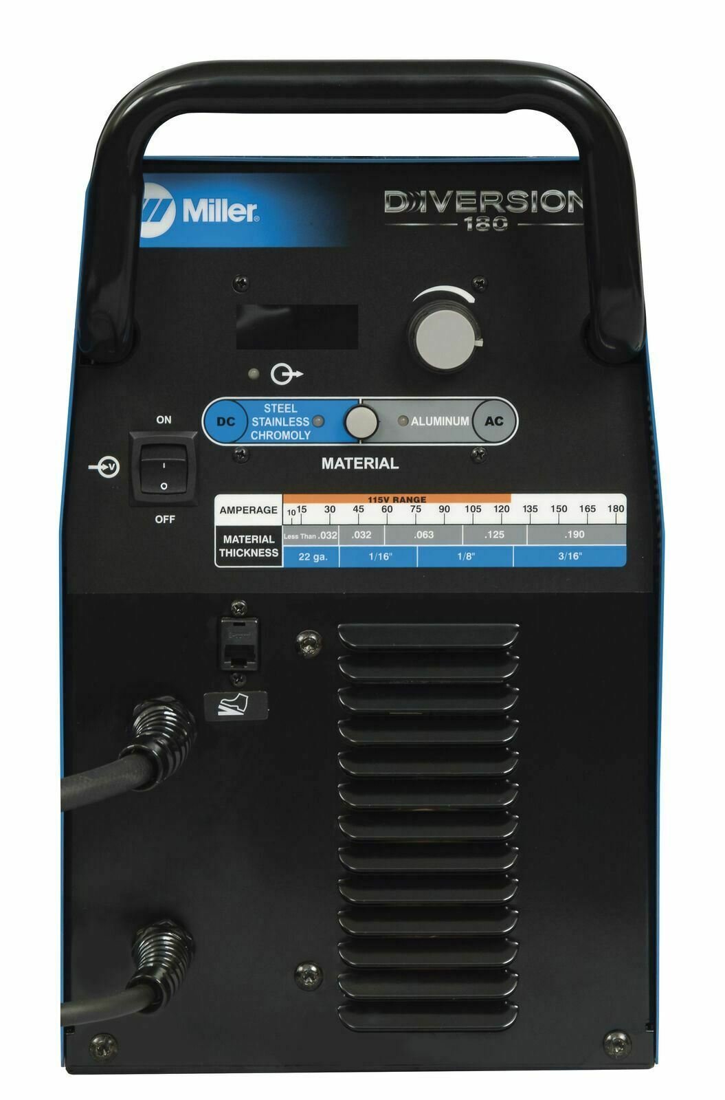 Miller Diversion 180 AC/DC TIG Welder 907627 With Running Gear - Atlas Welding Supply