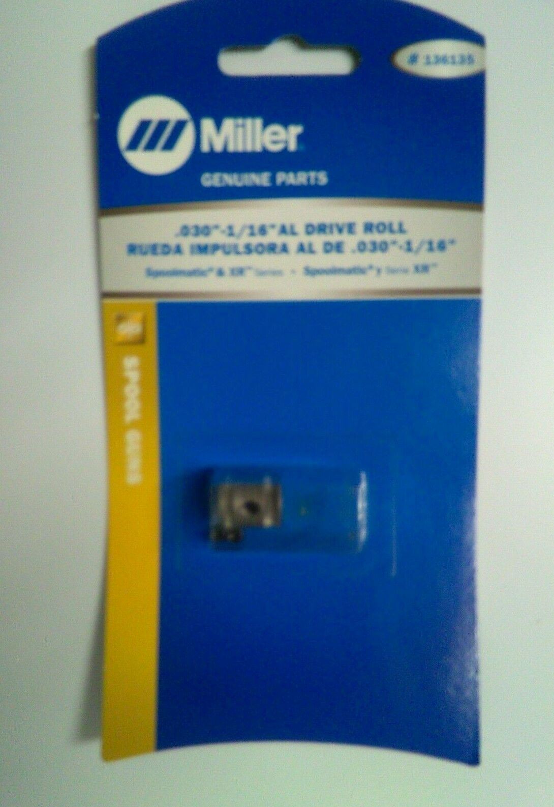 Miller Drive Roll .030 - 1/16" AL for Spoolmatic & XR Series 136135 Dual - Groove - Atlas Welding Supply