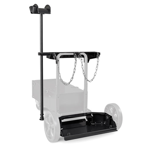 Miller Dual Cylinder Rack with Elevated Gun and Cable Rack holder 301481 - Atlas Welding Supply