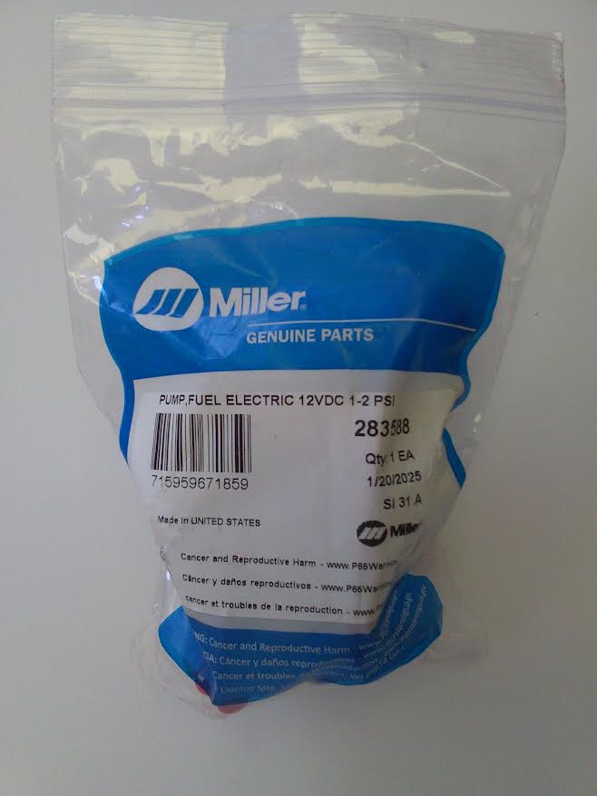 Miller Electric Fuel Pump 12VDC 1 - 2 PSI Bobcat / Trailblazer 283588 - Atlas Welding Supply