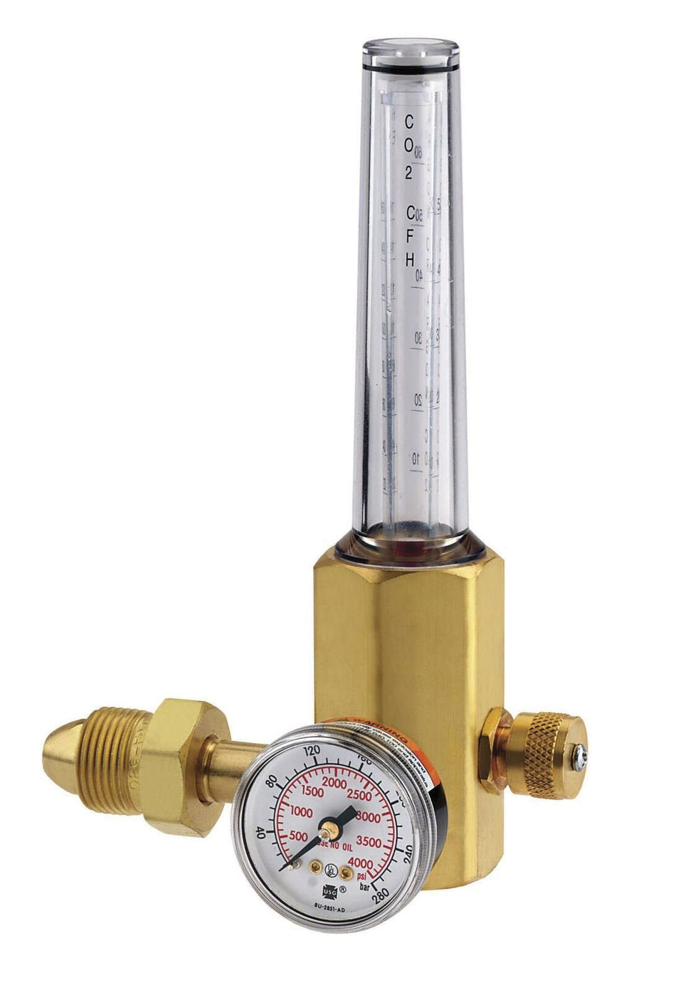 Miller H2051B - 580 Flowmeter Regulator Single Stage Cga - 580 50 Psi - Atlas Welding Supply