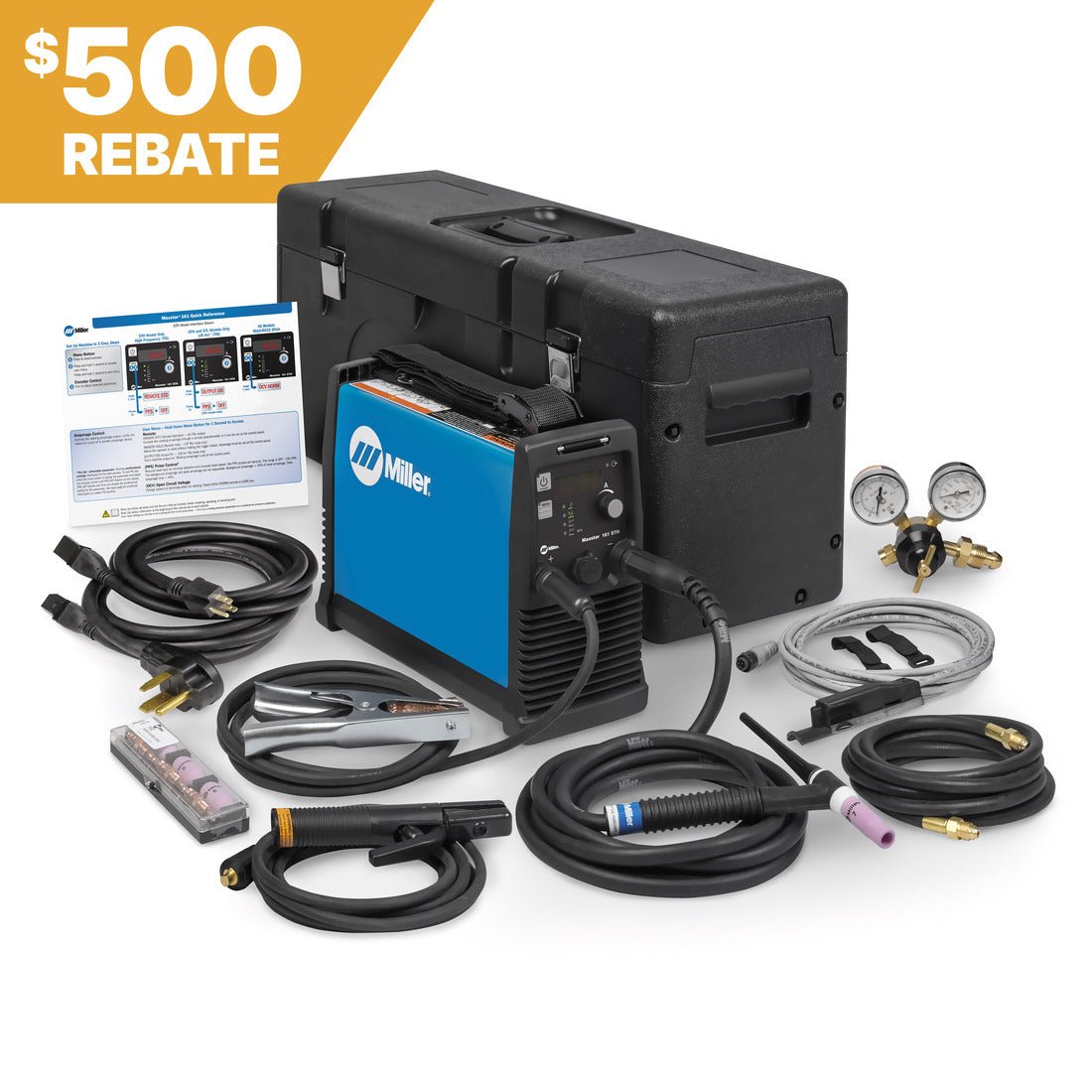 Miller Maxstar 161 STH 120 - 240 V, X - Case Fingertip Contractor Package 907711001 - Atlas Welding Supply