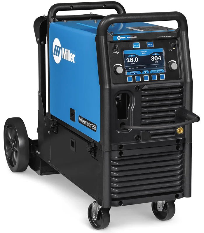 Miller Millermatic 255 MIG/Pulsed MIG Welder w/ EZ - Latch Cart 951766 - Atlas Welding Supply