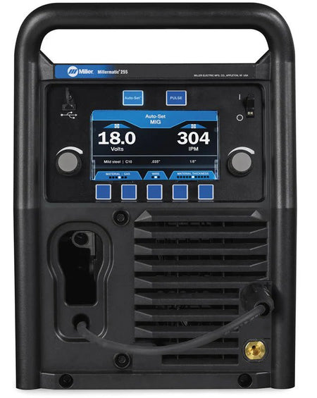 Miller Millermatic 255 MIG/Pulsed MIG Welder w/ EZ - Latch Cart 951766 - Atlas Welding Supply