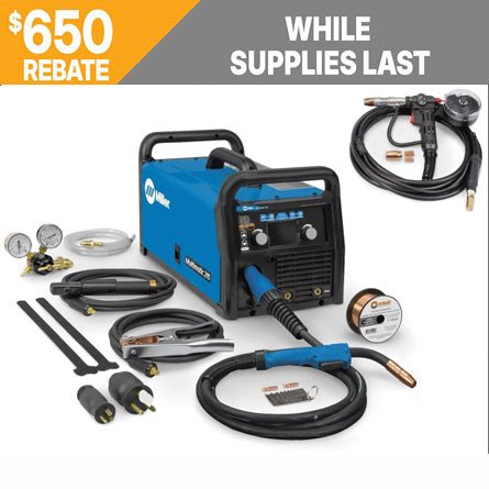 Miller Multimatic 215 Auto - Set Multiprocess Welder 907693 & Spoolmate 150 301272 - Atlas Welding Supply
