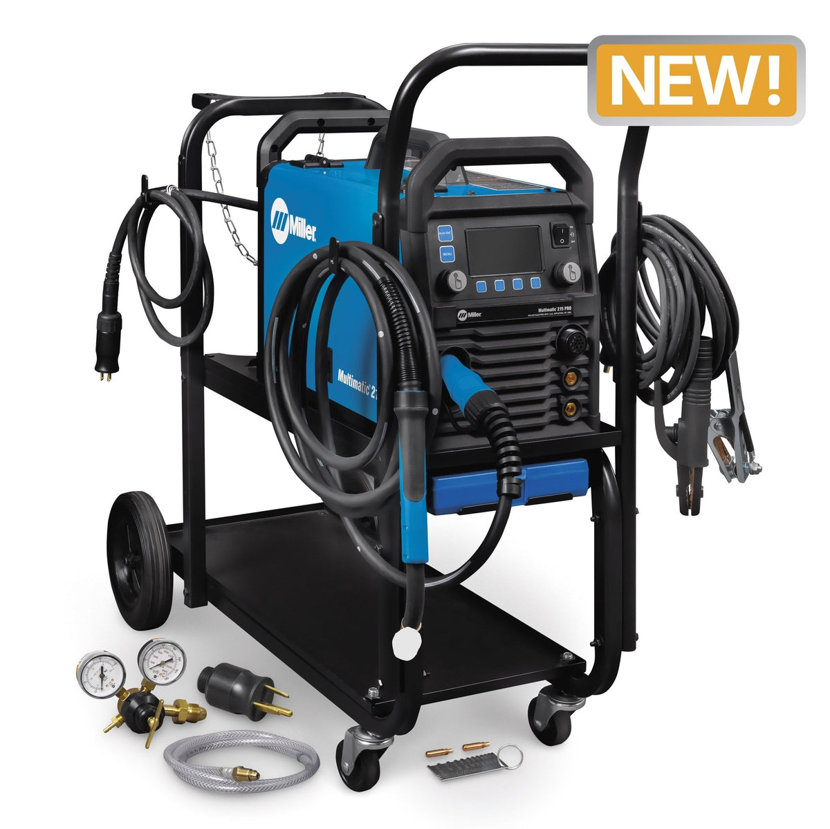 Miller Multimatic 215 PRO Multiprocess Welder With Cylinder Cart 951000074 - Atlas Welding Supply