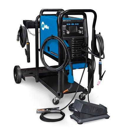 Miller Multimatic 220 AC/DC Welder w/ Dual Cylinder Cart 951000070 - Atlas Welding Supply